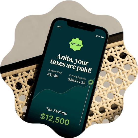 Lettuce app showing tax savings