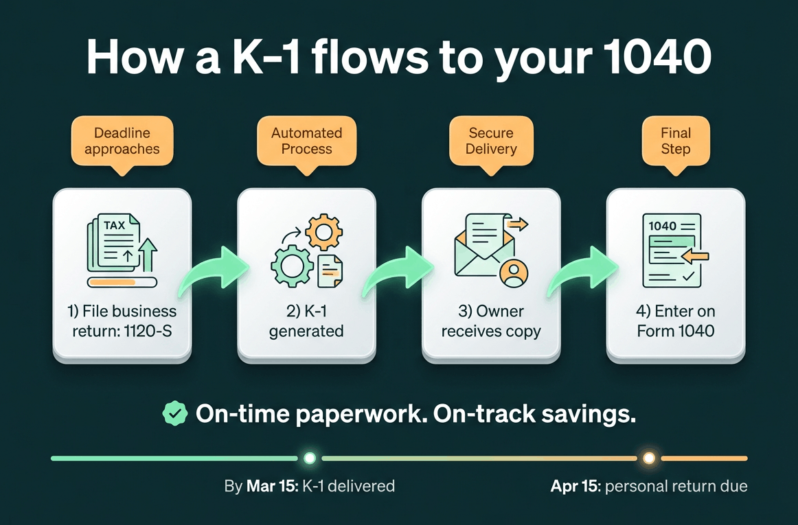 How K1 flows to your 1040