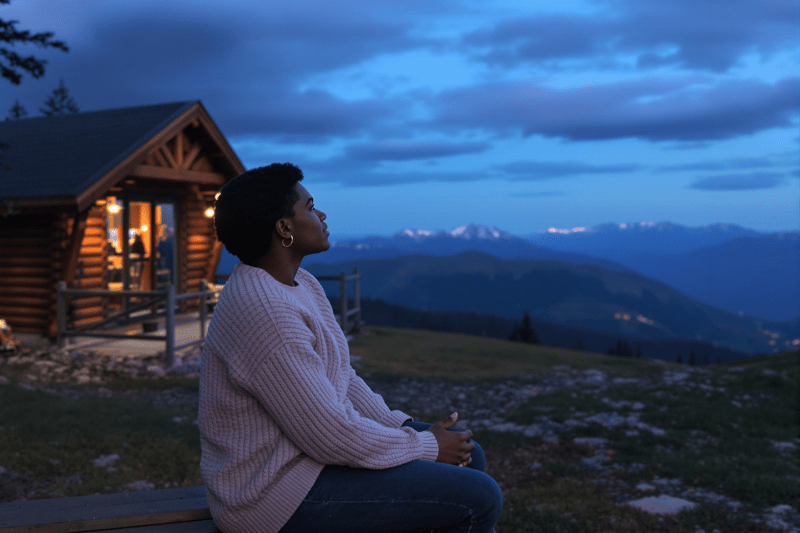 A freelancer on a work retreat